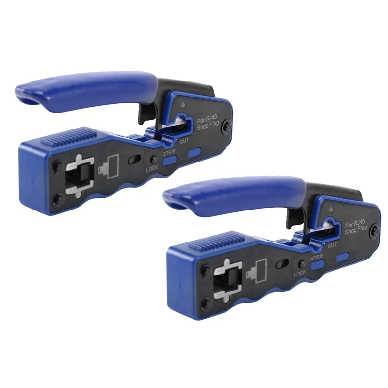 Hot 2X RJ45 Crimp Tool Pass Through Cutter For Cat6 Cat5 Cat5e 8P8C Modular Connectors All-In-One Wire Tool
Hot 2X RJ45 Crimp Tool Pass Through Cutter For Cat6 Cat5 Cat5e 8P8C Modular Connectors All-In-One Wire Tool