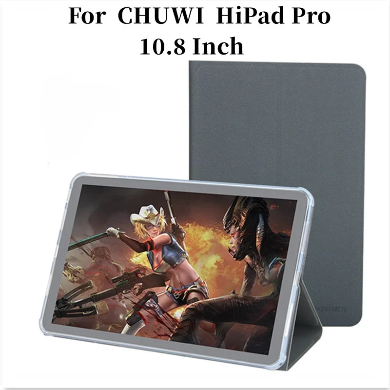 

Ультратонкий чехол-подставка тройного сложения для планшета Chuwi HiPad Pro 10,8 дюйма, мягкий чехол из ТПУ с защитой от падения для HiPad Air 10,3 дюйма