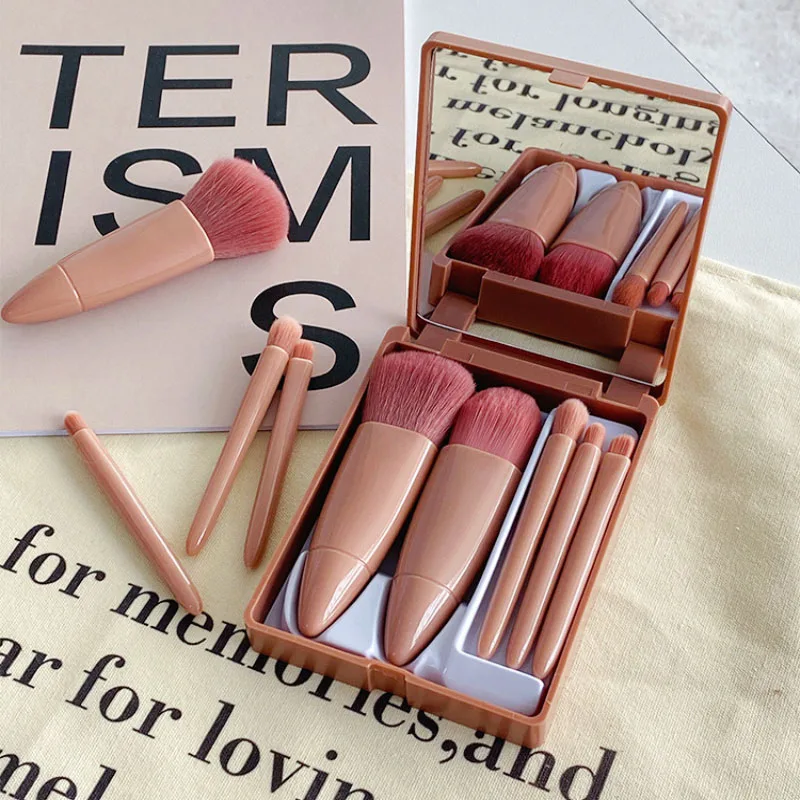 5pcs/set Portable Makeup Brush Kit with mirror Mini Multifunctional Loose Powder Brushes Foundation Brush Eye Shadow Brush Tools
5pcs/set Portable Makeup Brush Kit with mirror Mini Multifunctional Loose Powder Brushes Foundation Brush Eye Shadow Brush Tools