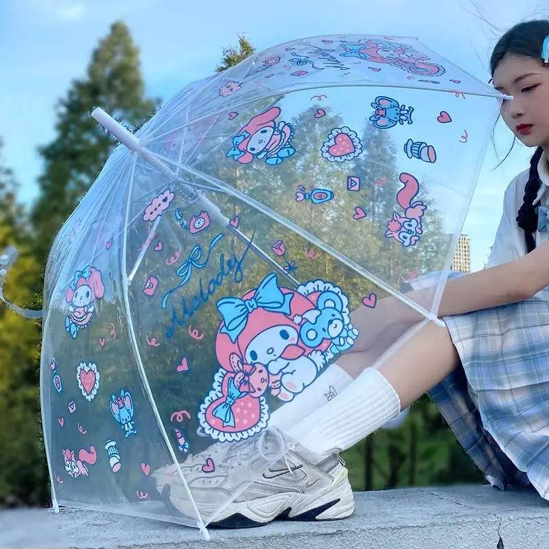 Милый Летний Зонт Sanrio My Melody, мультяшный прозрачный ручной мультяшный портативный подарок для девочек с длинной ручкой и УФ-защитой
Милый Летний Зонт Sanrio My Melody, мультяшный прозрачный ручной мультяшный портативный подарок для девочек с длинной ручкой и УФ-защитой