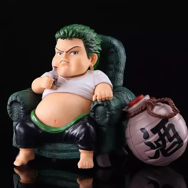 12cm One Piece Anime Figure Q version fat house Roronoa Zoro spoof sitting position sofa drink alcohol Figure PVCModel Gift Toys
12cm One Piece Anime Figure Q version fat house Roronoa Zoro spoof sitting position sofa drink alcohol Figure PVCModel Gift Toys