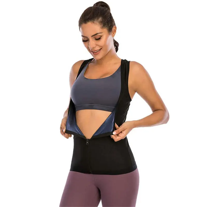 

Women Slimming Sheath Waist Trainer Keep Warm Shapewear Sweat Weight Loss Body Shaper Modeling Vest Workout Tops Fitness Corset