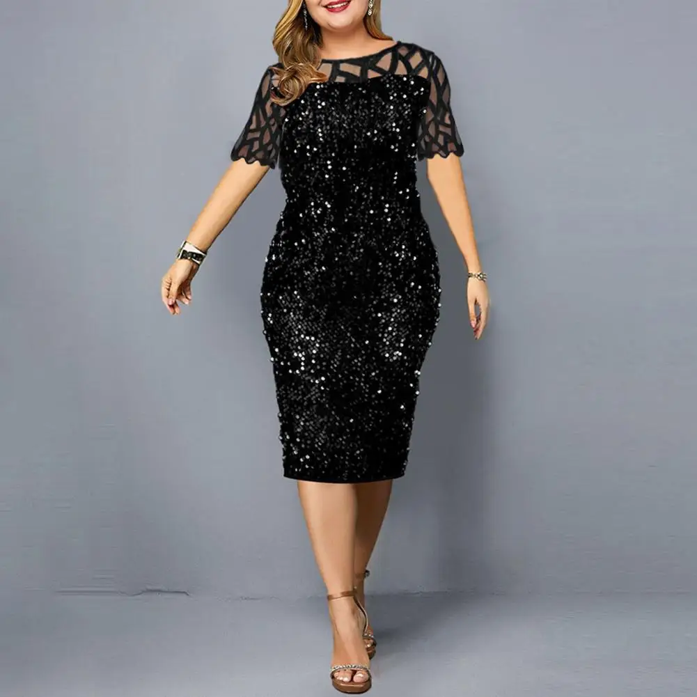 Party Dress Plus Size Ladies Midi Sequin Mesh Net Yarn Long Sleeve Lace Elegant Slim Evening Dresses for Woman Summer 2022
Party Dress Plus Size Ladies Midi Sequin Mesh Net Yarn Long Sleeve Lace Elegant Slim Evening Dresses for Woman Summer 2022