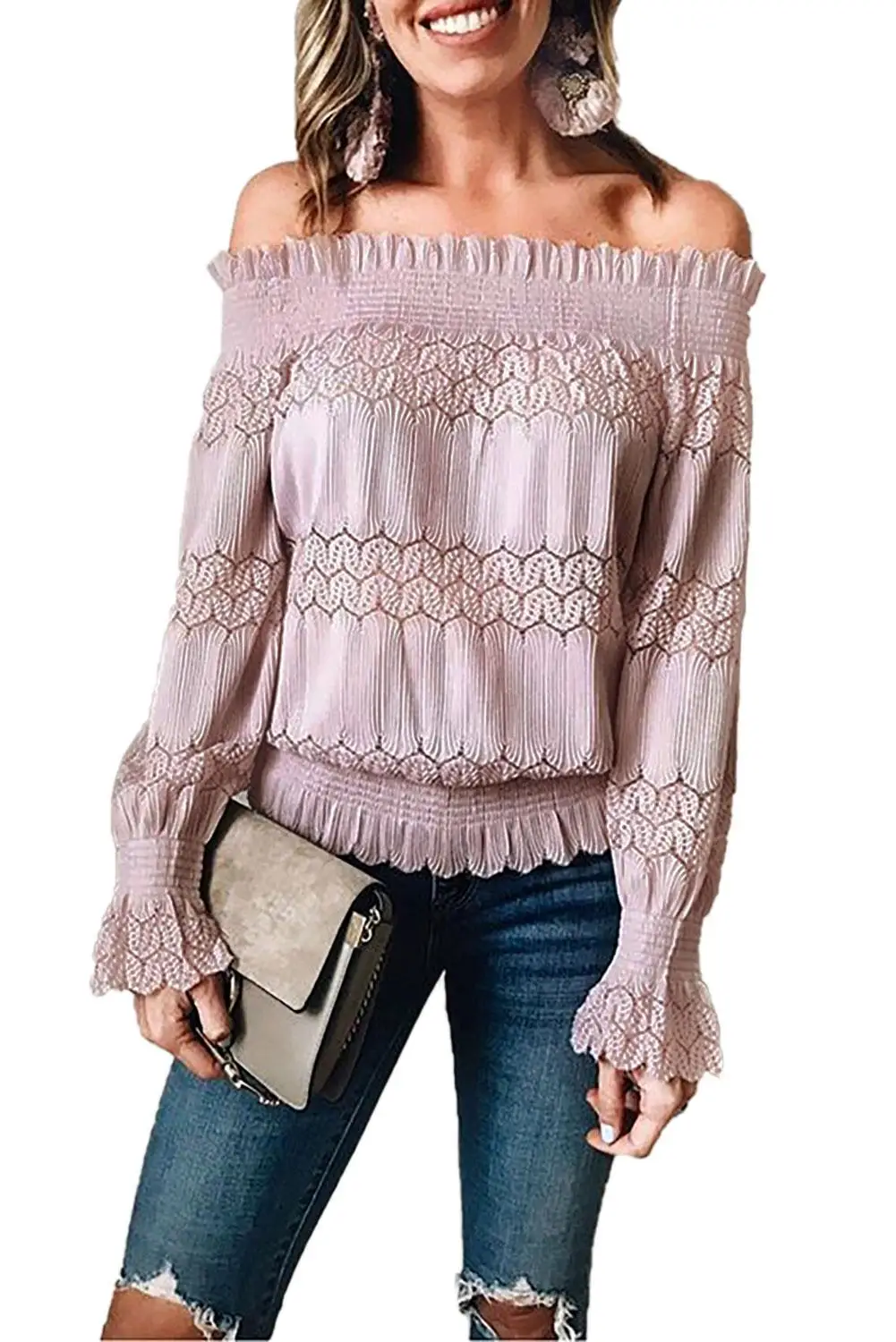 Women Blouse 2022 Summer Fashion Sexy Lace Off Shoulder New Long Sleeve Top Bohemian Female Casual Loose Solid Shirt Streetwear
Women Blouse 2022 Summer Fashion Sexy Lace Off Shoulder New Long Sleeve Top Bohemian Female Casual Loose Solid Shirt Streetwear