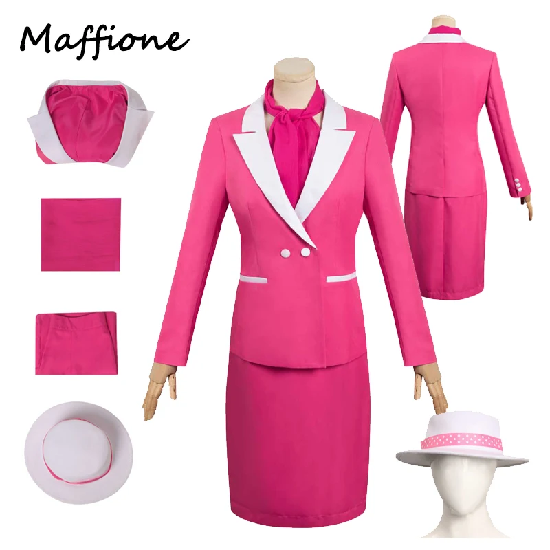 Movie Margot Robbie Barbier Cosplay Clothes For Women Pink Uniform Skirt Suits Coat Hat Outfits Halloween Party Disguise Costume
Movie Margot Robbie Barbier Cosplay Clothes For Women Pink Uniform Skirt Suits Coat Hat Outfits Halloween Party Disguise Costume