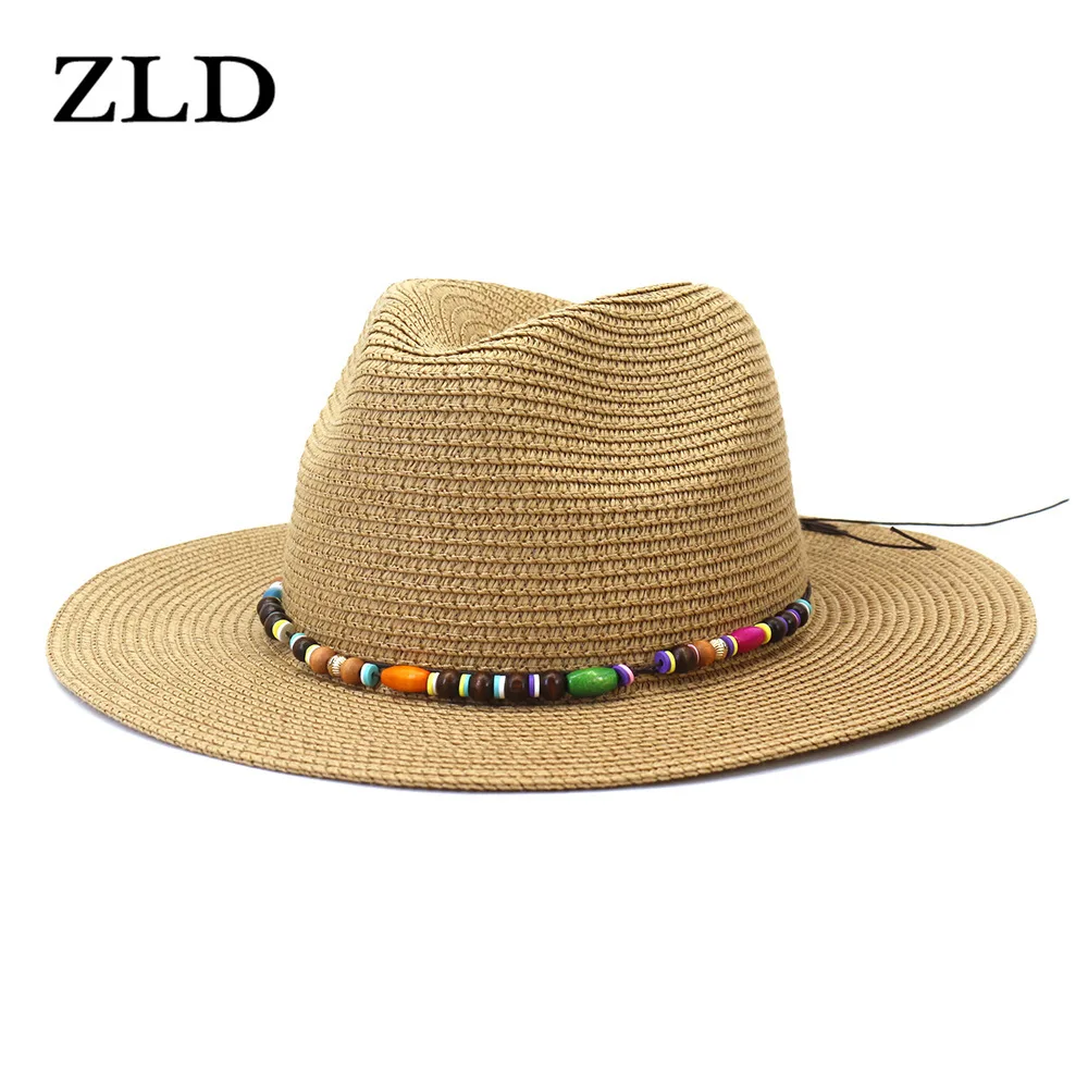 ZLD 56-58CM Hot Fashion Summer Unisex Straw Hat Summer Wide Brim Beach UV Protection Fedora Hat Beach Large Brim Jazz Sun Hat
ZLD 56-58CM Hot Fashion Summer Unisex Straw Hat Summer Wide Brim Beach UV Protection Fedora Hat Beach Large Brim Jazz Sun Hat