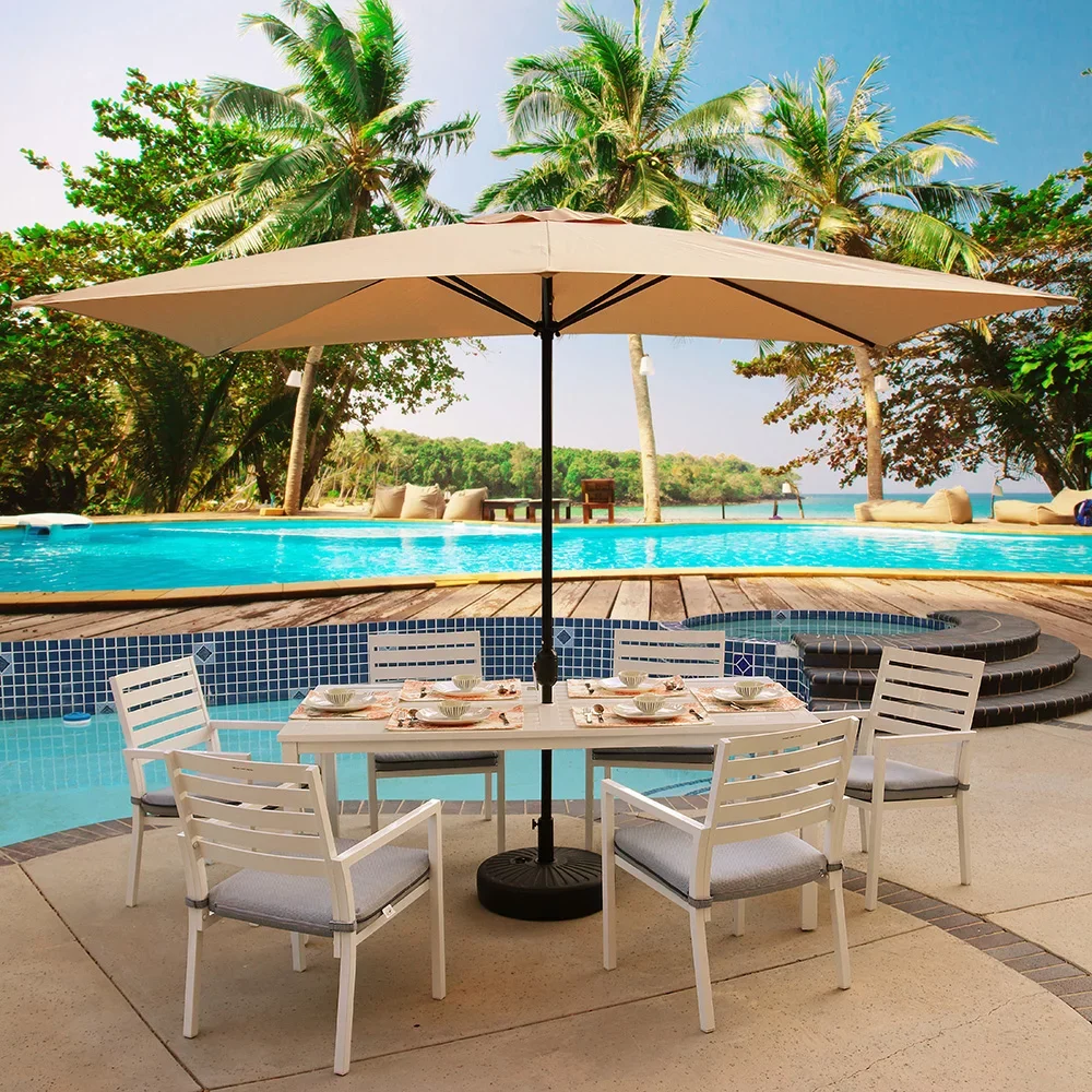 10 X 6.5 Feet Rectangular Market Umbrella - Tan patio umbrella sombrillas para playa picnic umbrella
10 X 6.5 Feet Rectangular Market Umbrella - Tan patio umbrella sombrillas para playa picnic umbrella