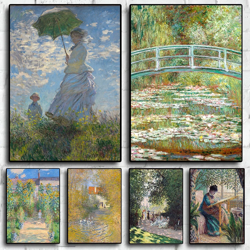 

Famous Artist Claude Monet Romantic Artwork Canvas Painting Wall Art Posters and Prints Picture for Bedroom Office Home Decor