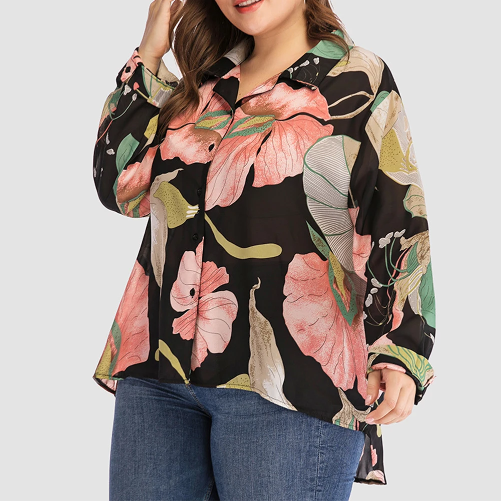 Plus Size Women Floral Print Shirt Tops Lapel Long Sleeve Casual Blouse Top Floral Print Regular Shirt
Plus Size Women Floral Print Shirt Tops Lapel Long Sleeve Casual Blouse Top Floral Print Regular Shirt