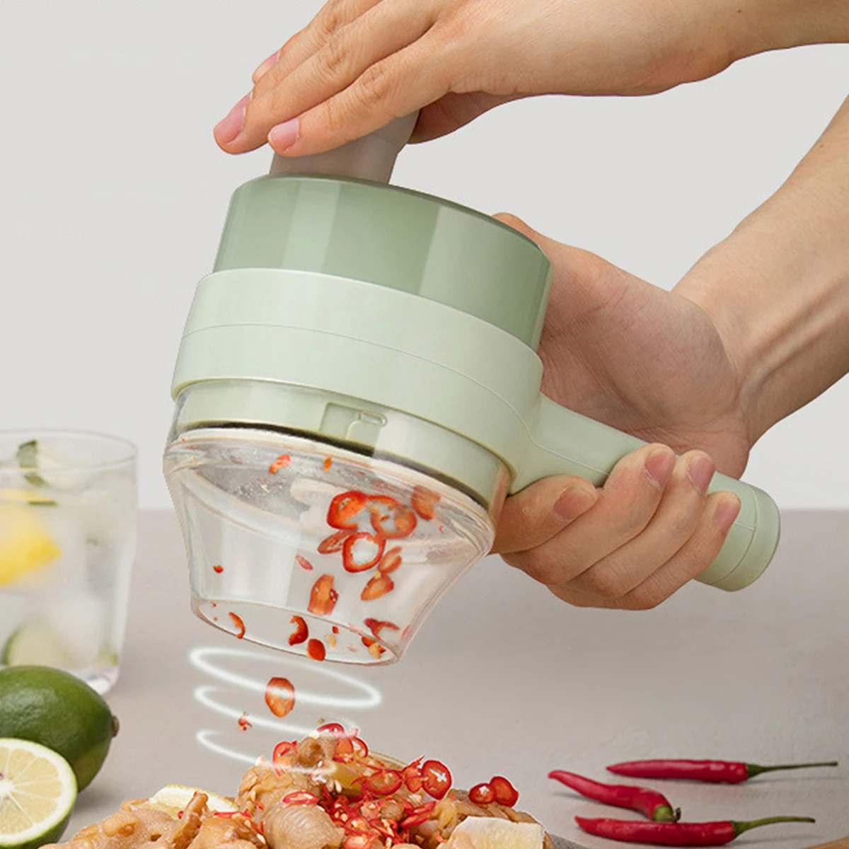 Electric Vegetable Cutter Set Handheld Garlic Slicer Mini Wireless Vegetables Chopper Portable Type-C Rechargeable Food Mincer
Electric Vegetable Cutter Set Handheld Garlic Slicer Mini Wireless Vegetables Chopper Portable Type-C Rechargeable Food Mincer