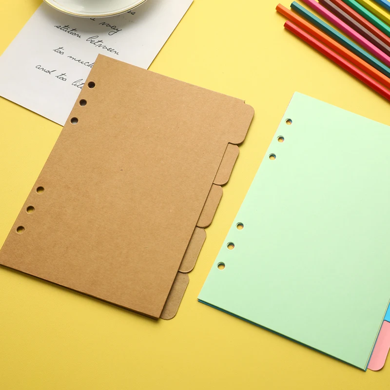 5Pcs/set A5 Binder Index Dividers Index Page for Loose-leaf Notebook Scrapbook Stationery Bookmark School Office Supplies
5Pcs/set A5 Binder Index Dividers Index Page for Loose-leaf Notebook Scrapbook Stationery Bookmark School Office Supplies