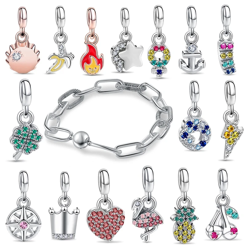 925 Sterling Silver ME Collection Small Dangle Lightning Cherry Fit Original Pandora Jewelry Bracelet For Women Making DIY Gifts
925 Sterling Silver ME Collection Small Dangle Lightning Cherry Fit Original Pandora Jewelry Bracelet For Women Making DIY Gifts