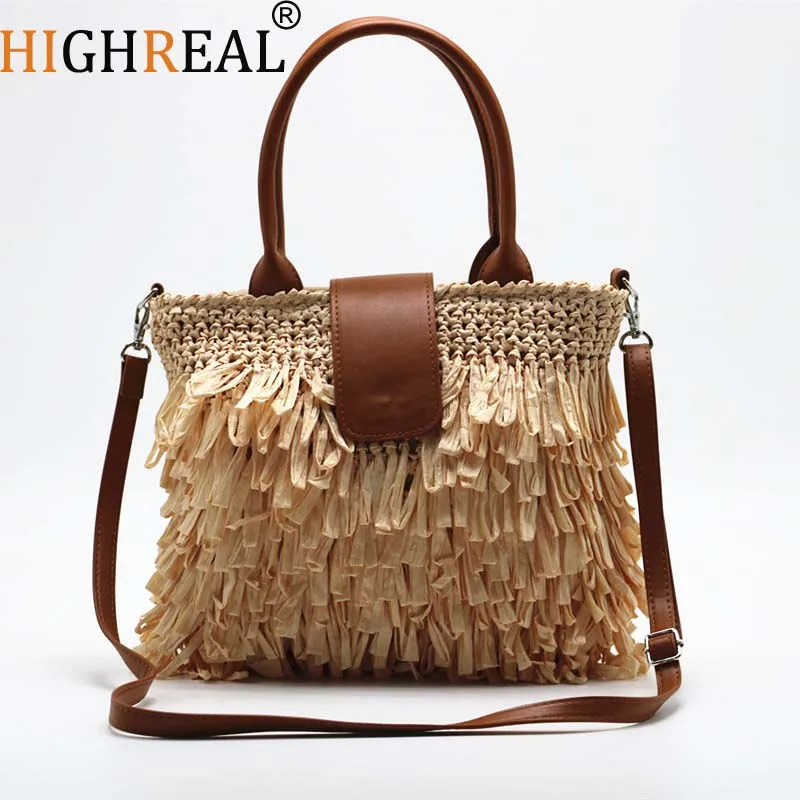 Large Capacity Tassel Straw Bag Women Shoulder Bag Handmade Woven Women Handbag Big Bohemia Beach Straw Women's Bag Shopper Tote
Large Capacity Tassel Straw Bag Women Shoulder Bag Handmade Woven Women Handbag Big Bohemia Beach Straw Women's Bag Shopper Tote