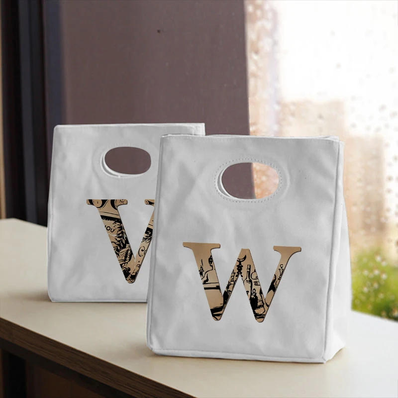 Brown Letter Canvas Unisex Insulated Lunch Bag Canvas Tote Bag Thickened Unisex Reusable Office Picnic Portable Food Storage Bag
Brown Letter Canvas Unisex Insulated Lunch Bag Canvas Tote Bag Thickened Unisex Reusable Office Picnic Portable Food Storage Bag
