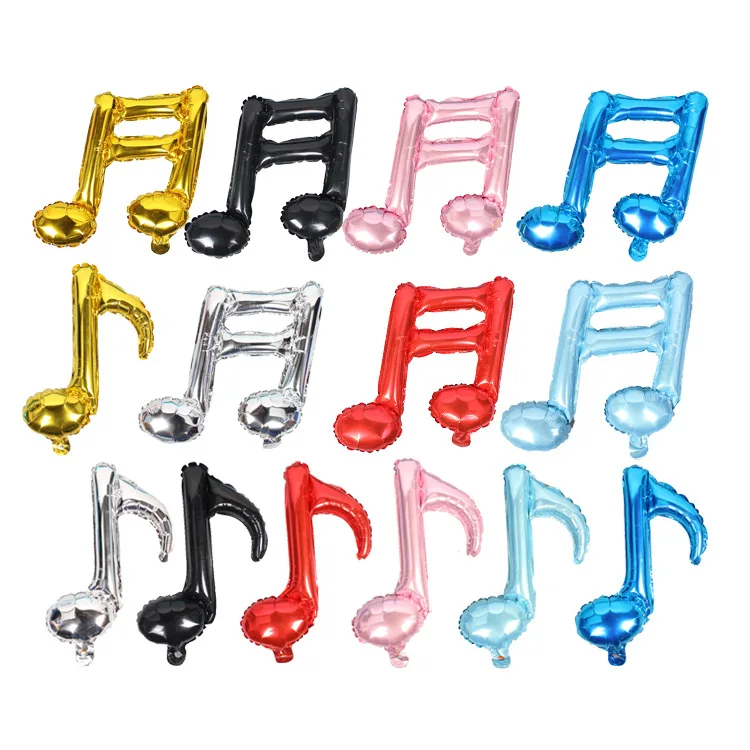 

20pcs Colorful Music Single Double Tone Balloon Party Holiday Birthday Notes Aluminum Foil Balloon Activity Party Supplies