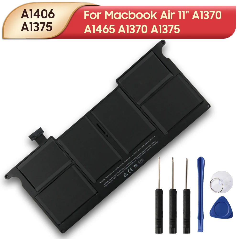 Новый Сменный аккумулятор A1406 A1375 для ноутбука Macbook Air 11 дюймов A1370 2010 года A1370 2011 года A1465 2012 года 4680 мАч
Новый Сменный аккумулятор A1406 A1375 для ноутбука Macbook Air 11 дюймов A1370 2010 года A1370 2011 года A1465 2012 года 4680 мАч