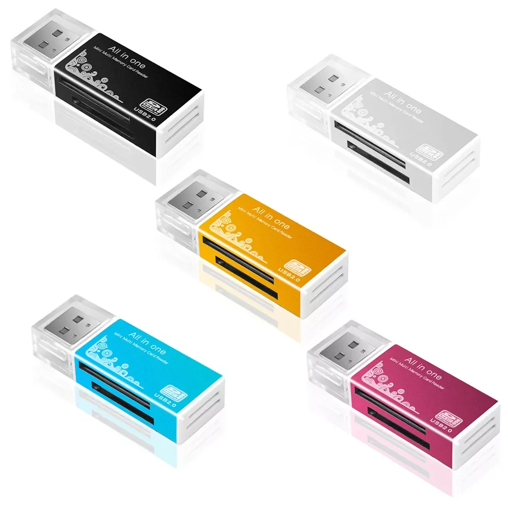 Aluminum Alloy USB 2.0 All In One Multi Memory Card Reader For Micro SD/TF M2 MMC SDHC MS Duo USB 2.0 Memory Card Reader
Aluminum Alloy USB 2.0 All In One Multi Memory Card Reader For Micro SD/TF M2 MMC SDHC MS Duo USB 2.0 Memory Card Reader