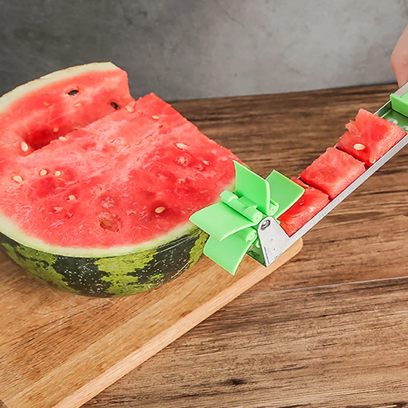 New Watermelon Slicer Stainless Steel Windmill Design Home Kitchen Gadgets Cut Watermelon Salad Fruit Slicer Shred Tool
New Watermelon Slicer Stainless Steel Windmill Design Home Kitchen Gadgets Cut Watermelon Salad Fruit Slicer Shred Tool