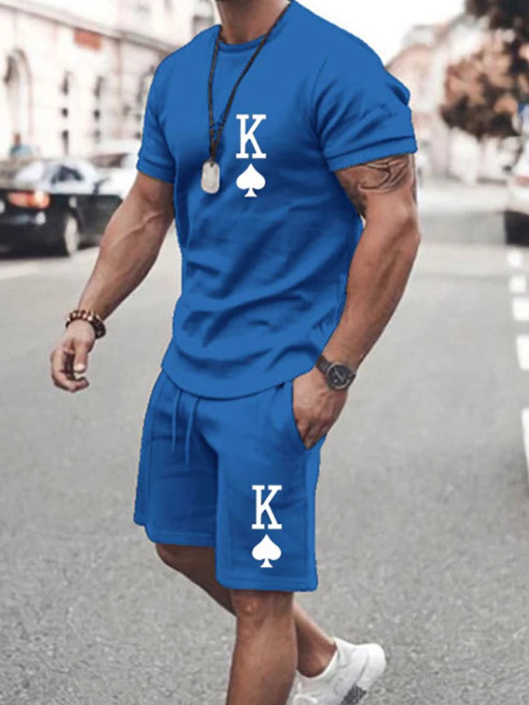 Men Tracksuits Fashion High Quality Short Sleeve Print T Shirt Shorts Suit Casual Oversized Sportswear Male Jogging Training Set
Men Tracksuits Fashion High Quality Short Sleeve Print T Shirt Shorts Suit Casual Oversized Sportswear Male Jogging Training Set