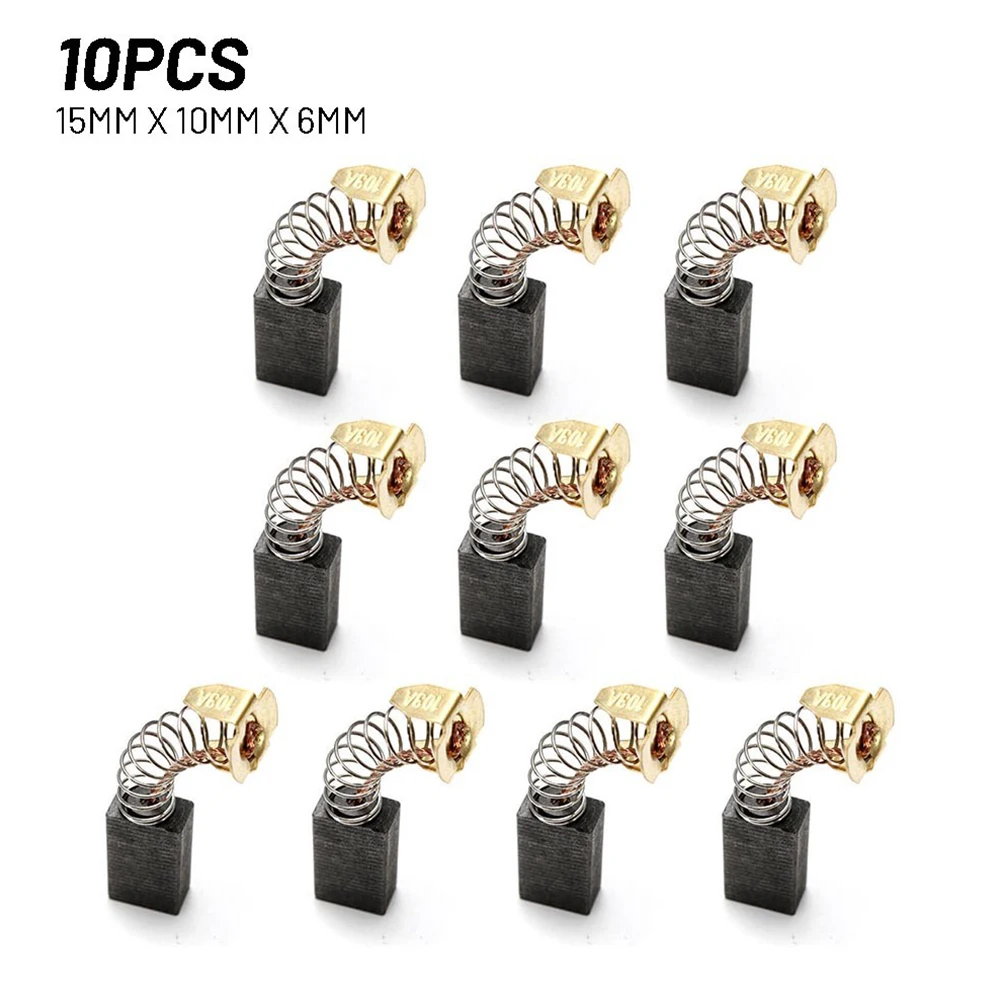 10pcs Motor Carbon Brushes 15mm X 10mm X 6mm For Power Tool Electric Drill Angle Grinder Replacement Accessories
10pcs Motor Carbon Brushes 15mm X 10mm X 6mm For Power Tool Electric Drill Angle Grinder Replacement Accessories