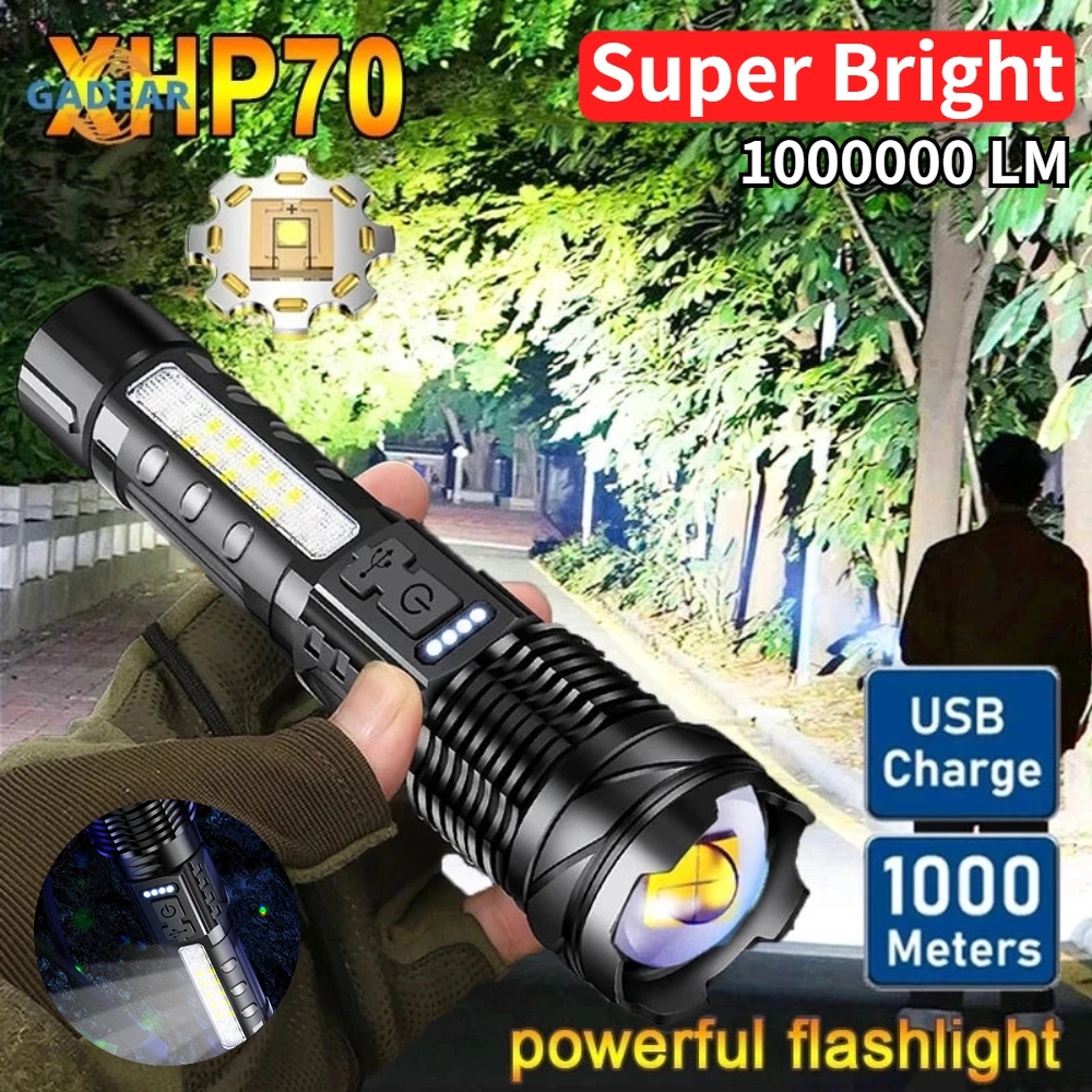 XHP70 светодиодный сенсорный Cob боковой Usb Перезаряжаемый уличный Кемпинг Аварийный 18650 встроенный аккумулятор Высокая мощность вспышка s све...
XHP70 светодиодный сенсорный Cob боковой Usb Перезаряжаемый уличный Кемпинг Аварийный 18650 встроенный аккумулятор Высокая мощность вспышка s све...