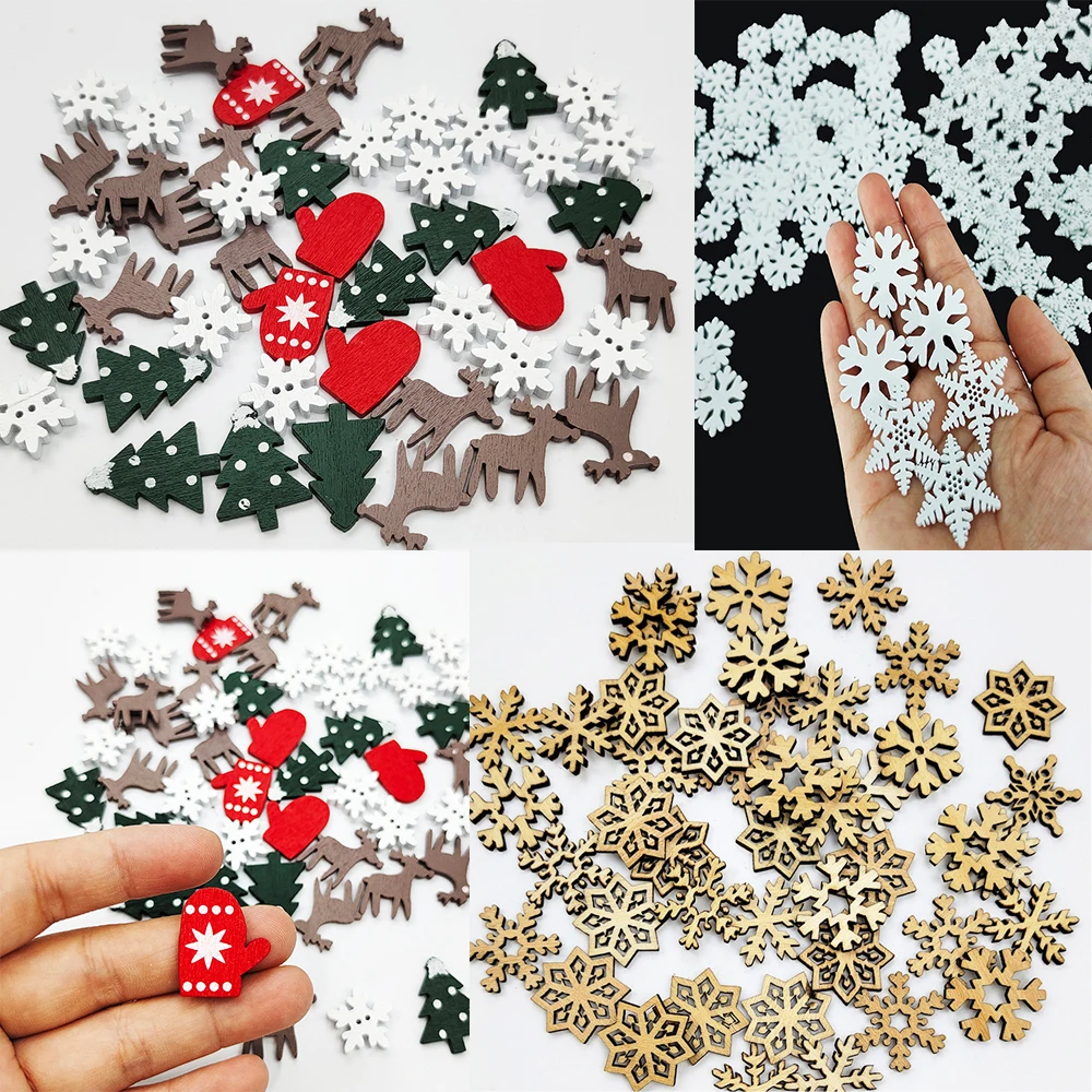 50Pcs Christmas Wooden Decoration Chip Snowflake Santa Claus Wood Slice Christmas Tree Ornaments Xmas Wooden Accessories
50Pcs Christmas Wooden Decoration Chip Snowflake Santa Claus Wood Slice Christmas Tree Ornaments Xmas Wooden Accessories