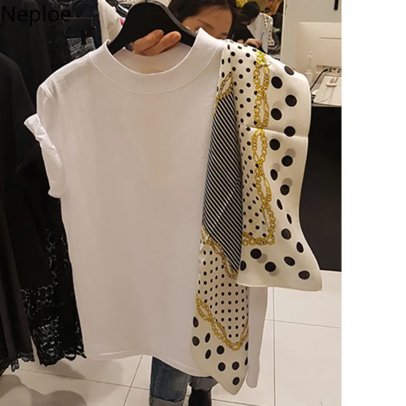 Polka Dot Scarf Patchwork Summer 2022 Women Top New Fashion O-Neck Short Sleeve Tees Korean Chic Loose T Shirts
Polka Dot Scarf Patchwork Summer 2022 Women Top New Fashion O-Neck Short Sleeve Tees Korean Chic Loose T Shirts