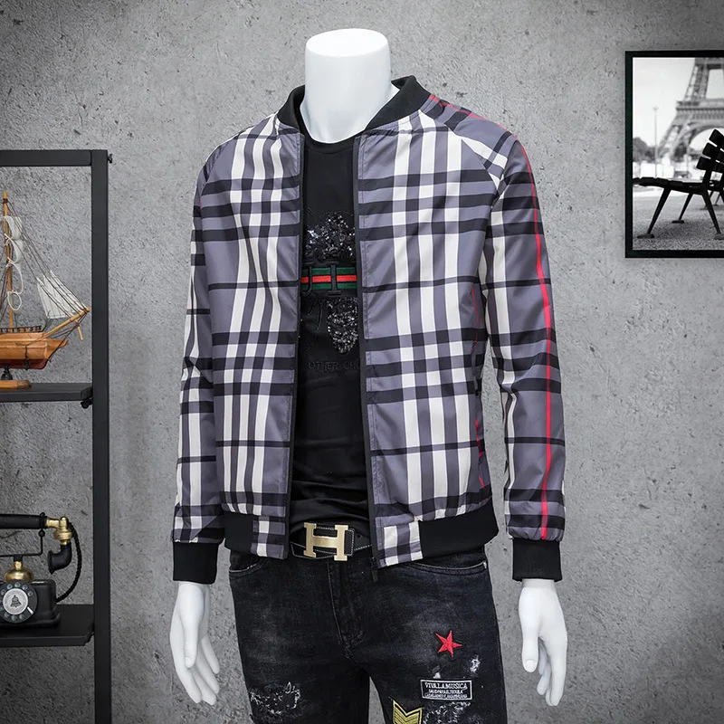 European Autumn New Men's Hooded Slim Stand Collar Jacket Versatile Plaid Spring and Autumn Jacket Fashionable Large Size Coat
European Autumn New Men's Hooded Slim Stand Collar Jacket Versatile Plaid Spring and Autumn Jacket Fashionable Large Size Coat