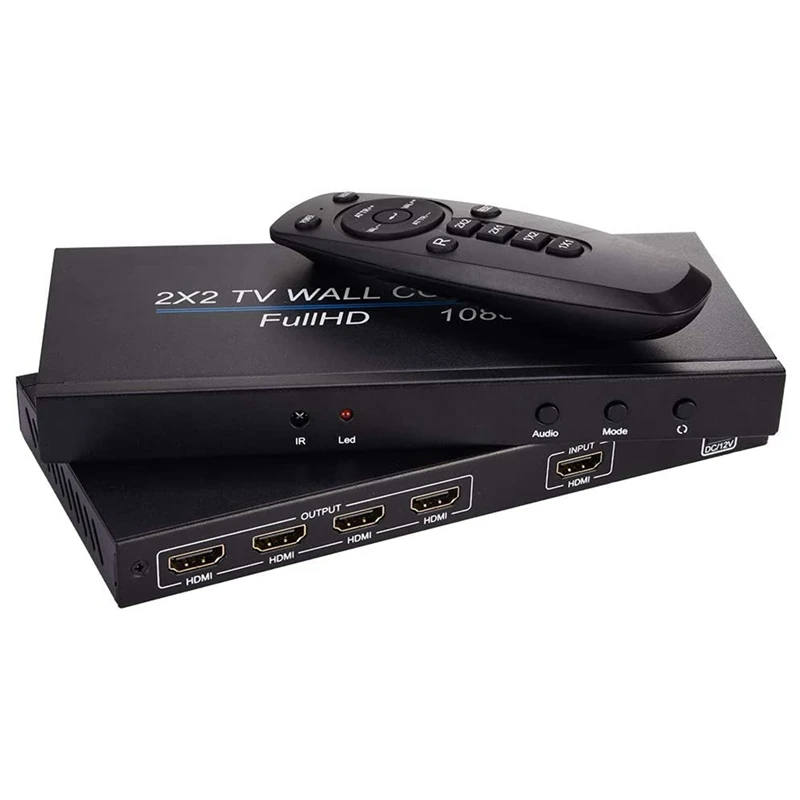 4 Channel TV Video Wall Controller 2X2 1X3 1X2 1X4 4X1 3X1 2X1 HD DVI VGA USB Video Processor 1080P 60Hz Wall TV
4 Channel TV Video Wall Controller 2X2 1X3 1X2 1X4 4X1 3X1 2X1 HD DVI VGA USB Video Processor 1080P 60Hz Wall TV