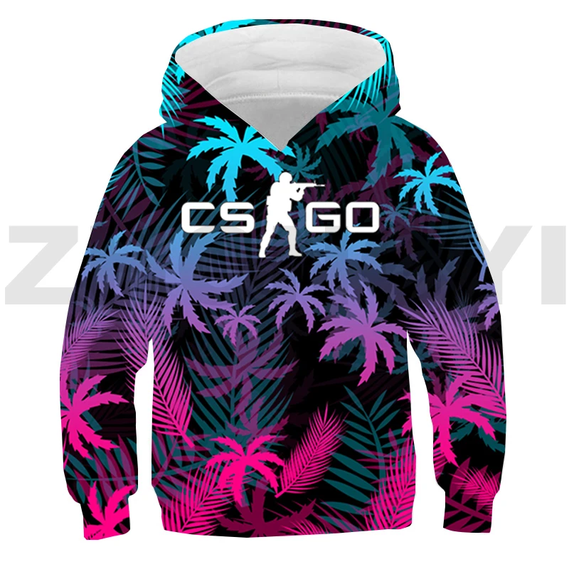 

Hot Assault CS GO 3D Hoodies Shooting CSGO Game Printed Pullovers Kids Camouflage Army Streetwear Boys Merch Street Clothing Top