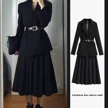UNXX Early Autumn 2023 New Women Elegant Salty Style Sophisticated Lady Blazer Jacket Slimming Dress Suit High Quality Fashion