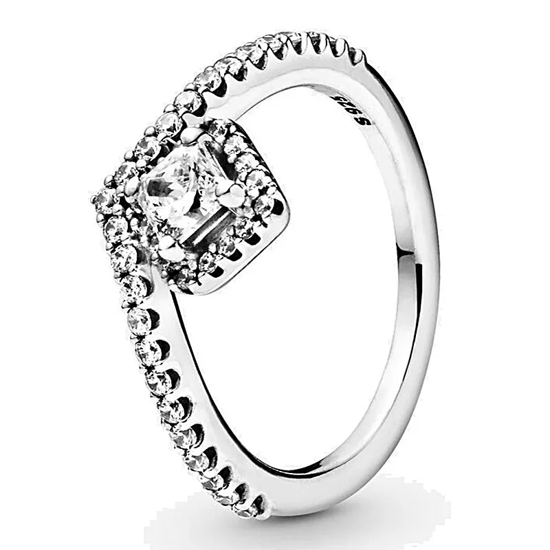Authentic 925 Sterling Silver Sparkling Square Sparkle Wishbone With Crystal Ring For Women Wedding Party Europe Fashion Jewelry
Authentic 925 Sterling Silver Sparkling Square Sparkle Wishbone With Crystal Ring For Women Wedding Party Europe Fashion Jewelry