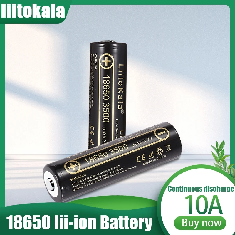 liitokala lii-35A new 18650 lithium battery rechargeable 3500mAh large capacity pointed 3.7v bright flashlight 10A
liitokala lii-35A new 18650 lithium battery rechargeable 3500mAh large capacity pointed 3.7v bright flashlight 10A