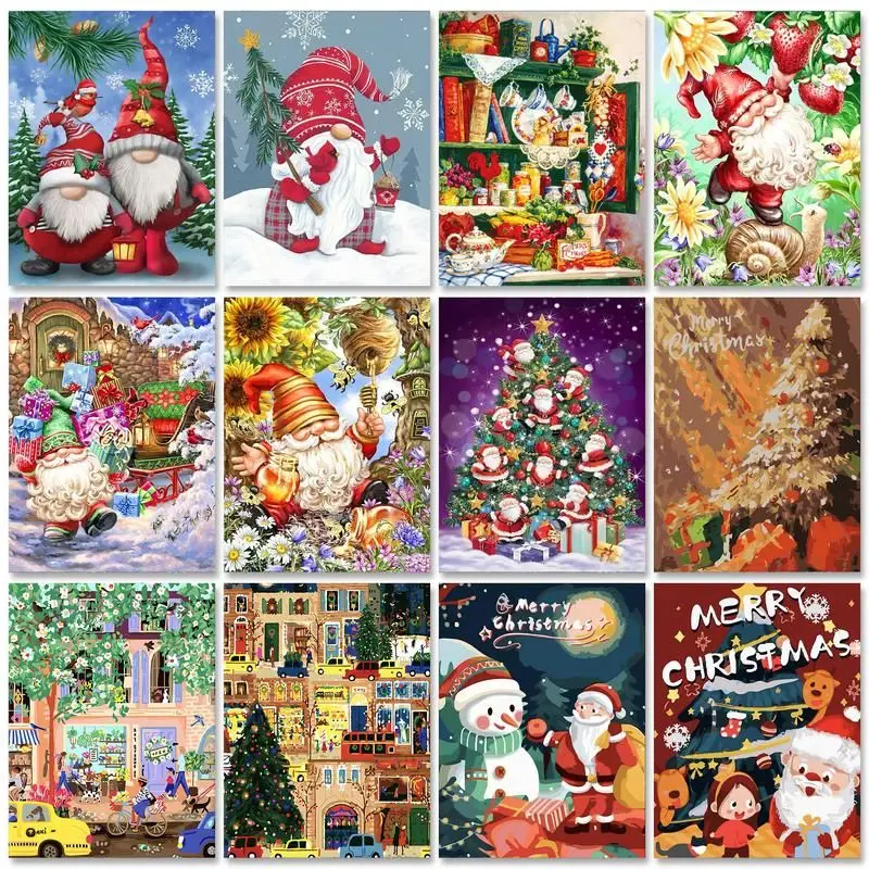 RUOPOTY Christmas Decoration Diy Painting By Numbers Acrylic Paint Wall Art Picture With Numbers Handpainted On Canvas Diy Gift
RUOPOTY Christmas Decoration Diy Painting By Numbers Acrylic Paint Wall Art Picture With Numbers Handpainted On Canvas Diy Gift