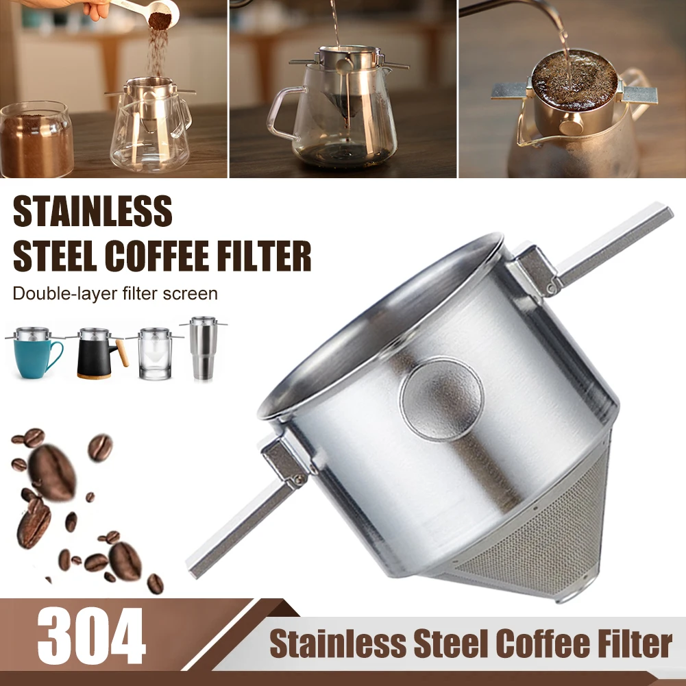Foldable Coffee Filter Stainless Steel Coffee Tea Holder Reusable Coffee Funnel Paperless Pour Over Holder For Home Kitchen
Foldable Coffee Filter Stainless Steel Coffee Tea Holder Reusable Coffee Funnel Paperless Pour Over Holder For Home Kitchen