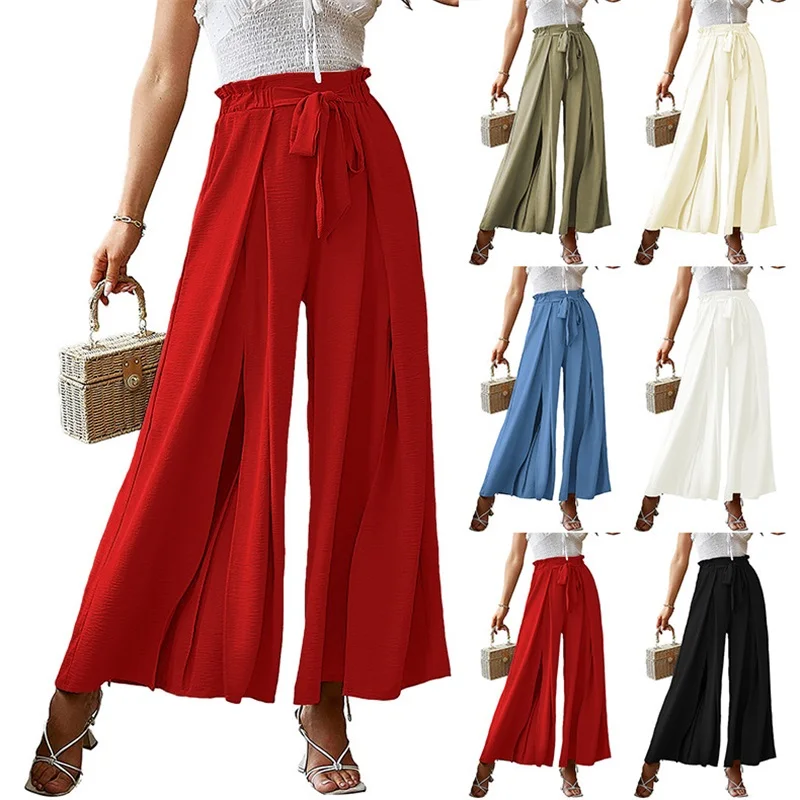 Women Wide Leg Pants Pleated High Waist Casual Fashion Long Ladies Elegant Trousers Loose Streetwear Workout Summer Chic Clothes
Women Wide Leg Pants Pleated High Waist Casual Fashion Long Ladies Elegant Trousers Loose Streetwear Workout Summer Chic Clothes
