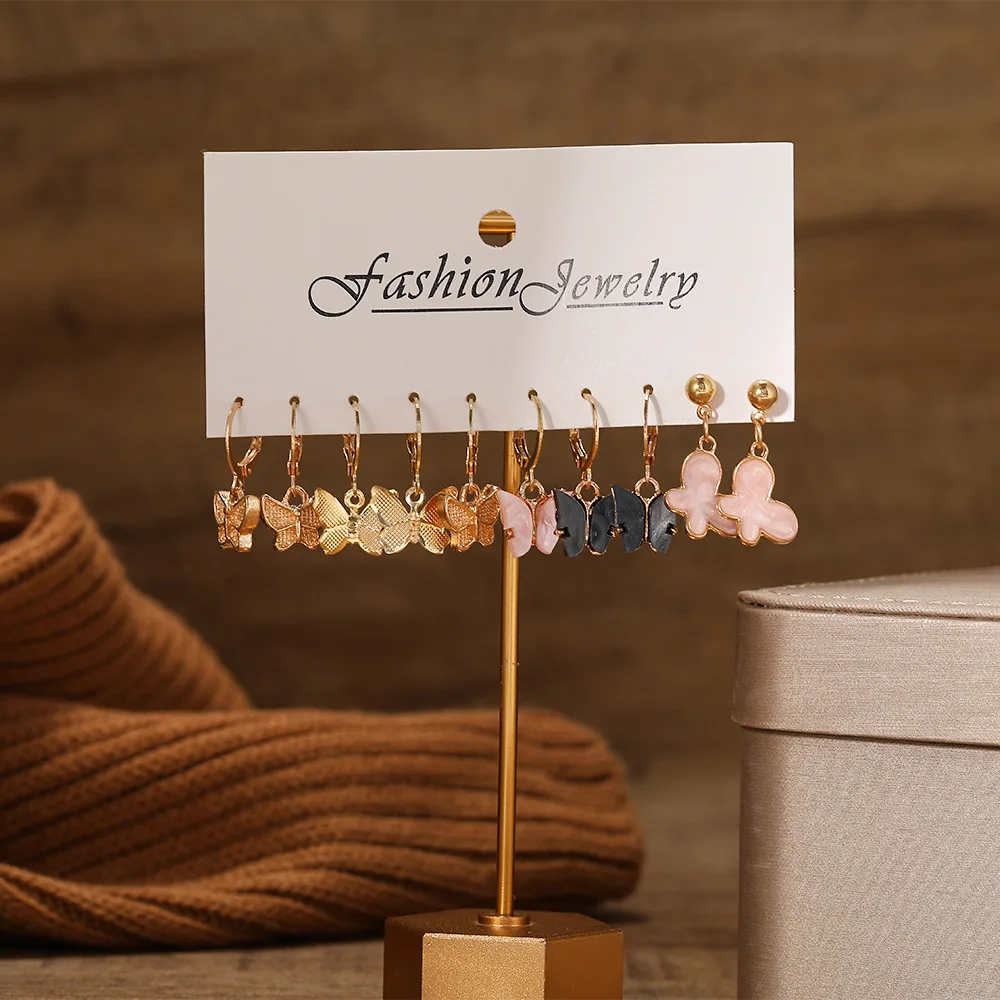 2022 New Creative Simple Fashion Temperament Ladies Jewelry Cute Girl Butterfly Earrings Set of 5 Korean Fashion Woman Earrings
2022 New Creative Simple Fashion Temperament Ladies Jewelry Cute Girl Butterfly Earrings Set of 5 Korean Fashion Woman Earrings