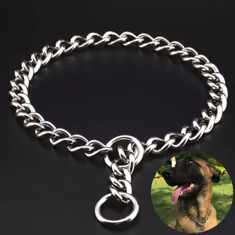 New in Stainless Chain Dog Collar Silver Cuban Link Dog Slip Chain Choke Collar Steel Strong Slip Dog Collars for Pet christmas
New in Stainless Chain Dog Collar Silver Cuban Link Dog Slip Chain Choke Collar Steel Strong Slip Dog Collars for Pet christmas