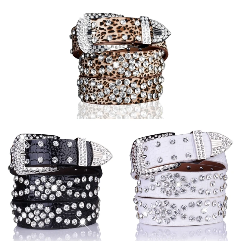 28TF Rhinestone Belts for Women Man Light Luxury Belt for Jeans Cowboy Cowgirl
28TF Rhinestone Belts for Women Man Light Luxury Belt for Jeans Cowboy Cowgirl