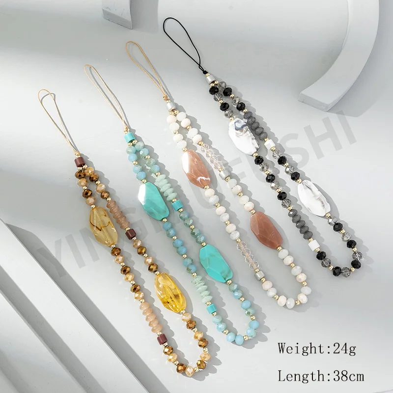 Bohemian Natural Stone Beaded Phone Chain Crystal Charm Mobilephone Straps Telephone Lanyard Cellphone DIY Jewelry Accessories
Bohemian Natural Stone Beaded Phone Chain Crystal Charm Mobilephone Straps Telephone Lanyard Cellphone DIY Jewelry Accessories