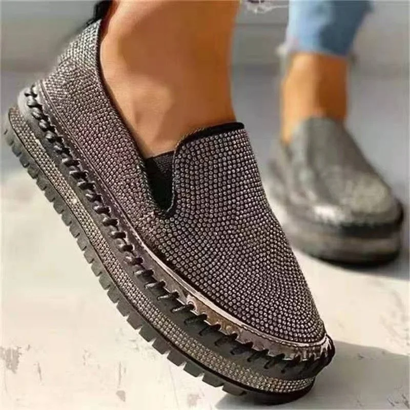 New Fashion Women's Shoes Flats Rhinestone Bling Sewing Platform Loafers Luxury Shoes Casual Comfortable Female Shoes
New Fashion Women's Shoes Flats Rhinestone Bling Sewing Platform Loafers Luxury Shoes Casual Comfortable Female Shoes
