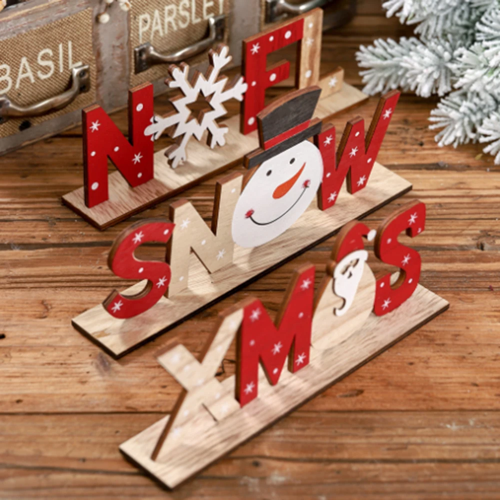 Christmas Decorations for Home Wooden Letter Santa Claus Ornaments Xmas Home Dinner Party Table Decor
Christmas Decorations for Home Wooden Letter Santa Claus Ornaments Xmas Home Dinner Party Table Decor