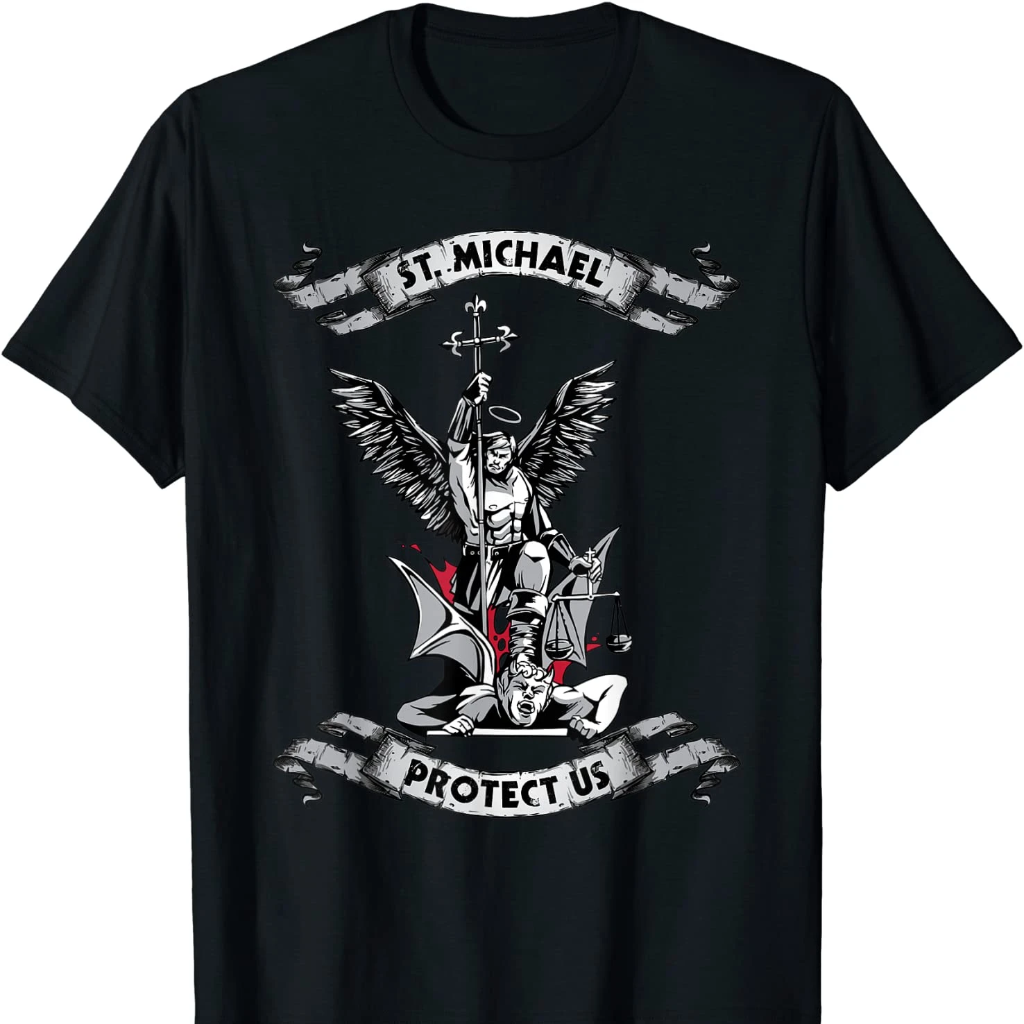 Archangel Saint Michael Protect Us Defend Us T-Shirt. Premium Cotton Short Sleeve O-Neck Mens T Shirt New S-3XL
Archangel Saint Michael Protect Us Defend Us T-Shirt. Premium Cotton Short Sleeve O-Neck Mens T Shirt New S-3XL