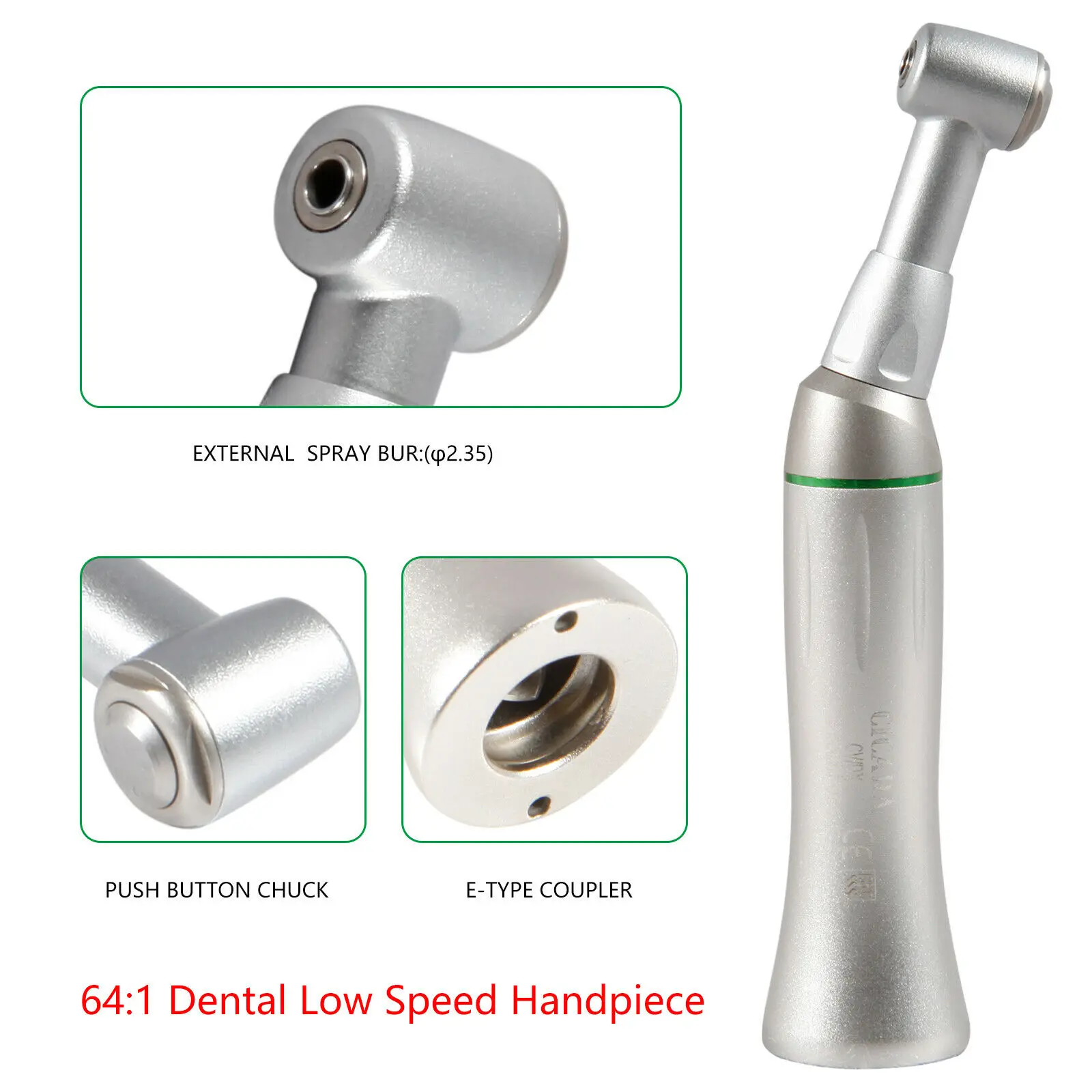 Dental 64:1 Implant Reduction Slow Low Speed Contra Angle Handpiece Push Button Turbine Fit Nsk
Dental 64:1 Implant Reduction Slow Low Speed Contra Angle Handpiece Push Button Turbine Fit Nsk