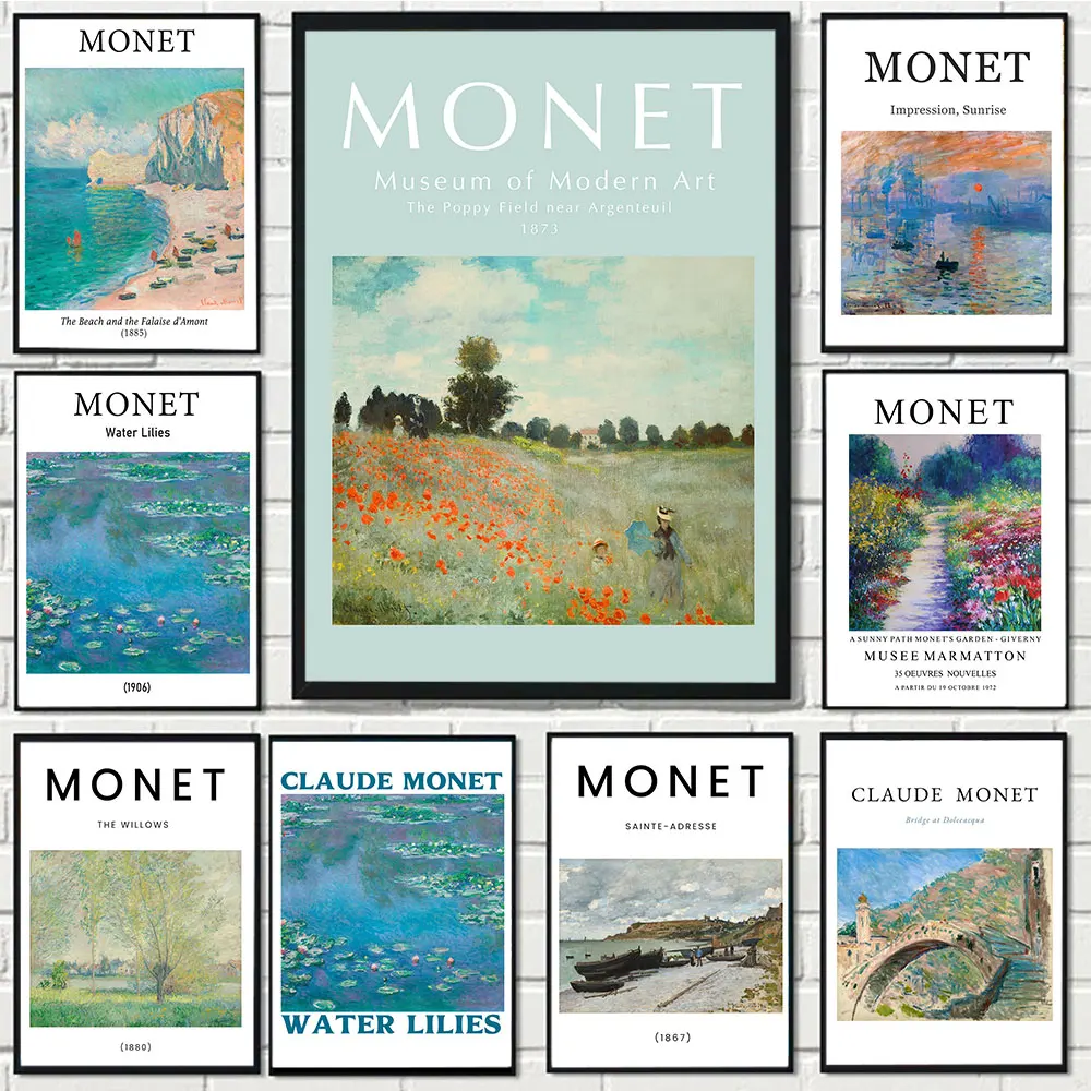 Famous Impressionism Abstract Poster and Print Monet Canvas Painting Wall Art Portrait Picture for Living Room Home Decor Gift 
Famous Impressionism Abstract Poster and Print Monet Canvas Painting Wall Art Portrait Picture for Living Room Home Decor Gift
