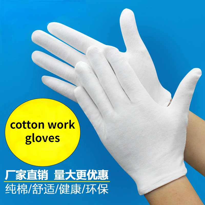 50 Pairs Of White Cotton Gloves Thickened Ceremonial Jewelry Identification Labor Insurance Work Gloves Plus Size Adult Children
50 Pairs Of White Cotton Gloves Thickened Ceremonial Jewelry Identification Labor Insurance Work Gloves Plus Size Adult Children