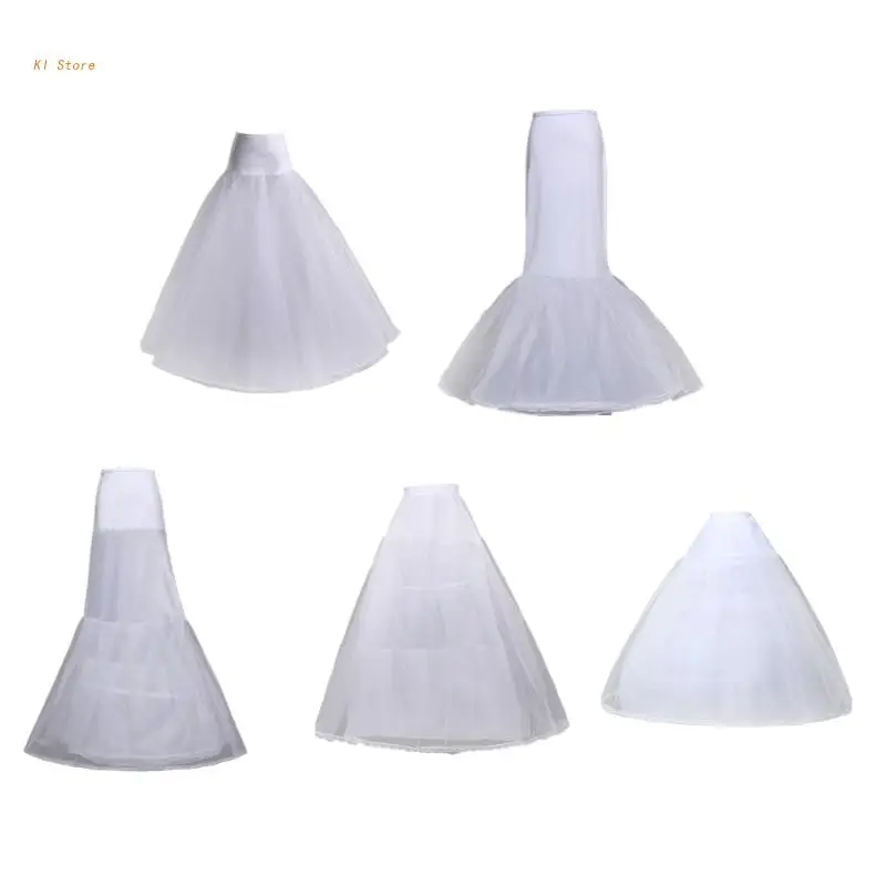 Женский кринолиновый подъюбник, белая юбка-обруч 40 дюймов, бальное платье-комбинация до пола, нижнее платье для свадьбы