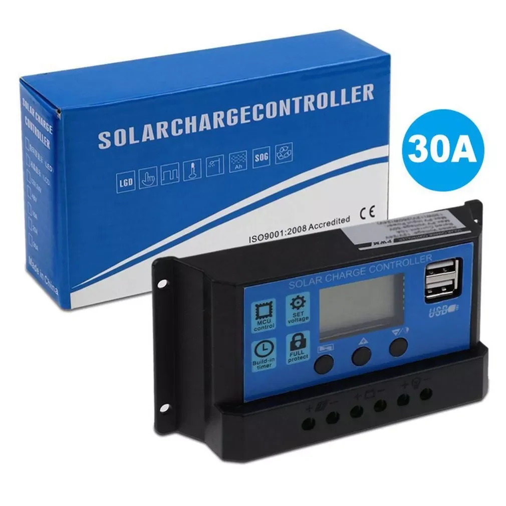 New PWM Solar Panel Regulator 30A 12V-24V Auto Dual USB Digital Display Solar Charge Controller for Lead Acid Batteries
New PWM Solar Panel Regulator 30A 12V-24V Auto Dual USB Digital Display Solar Charge Controller for Lead Acid Batteries