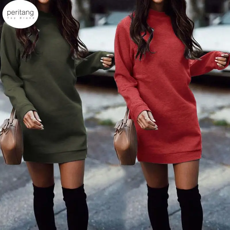 Autumn Winter Thicken Straight Sweatshirt Dress Casual Long Sleeve O Neck Pullover Vestidos Women's Dresses Female
Autumn Winter Thicken Straight Sweatshirt Dress Casual Long Sleeve O Neck Pullover Vestidos Women's Dresses Female
