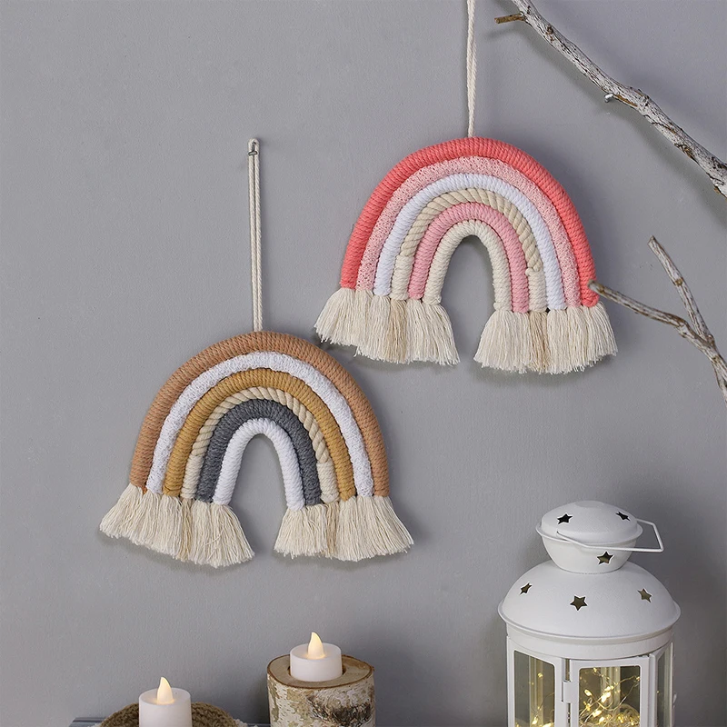 Creative Rainbow Hanging Ornaments DIY Handmade Woven Wall Decor Lines Macrame Rainbow Pendants For Kids Home Room Decorations
Creative Rainbow Hanging Ornaments DIY Handmade Woven Wall Decor Lines Macrame Rainbow Pendants For Kids Home Room Decorations